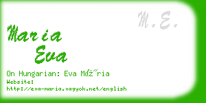 maria eva business card
